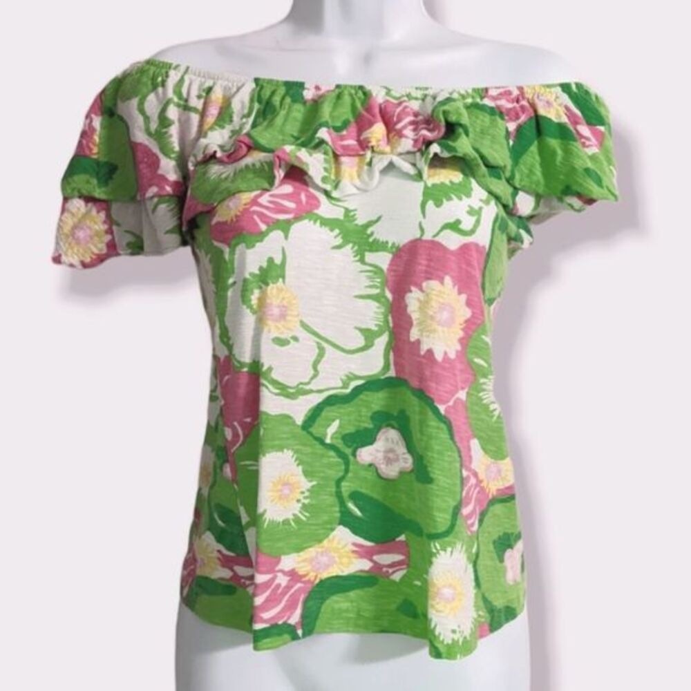 𝅺lilly Pulitzer Ruffles Floral Top Size S